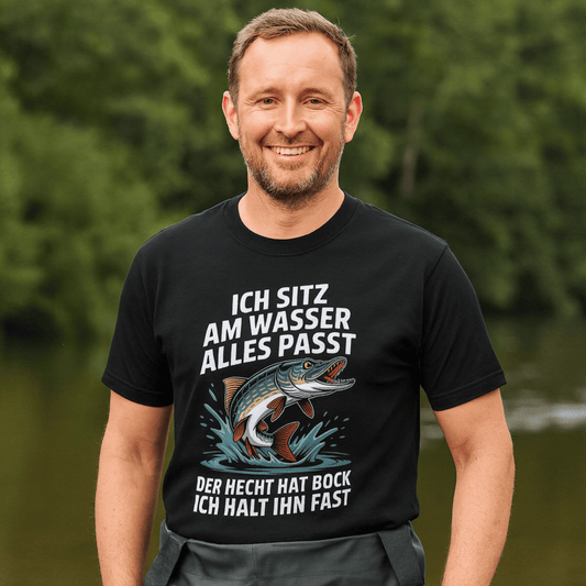 T-Shirt Ich sitz am Wasser Alles passt