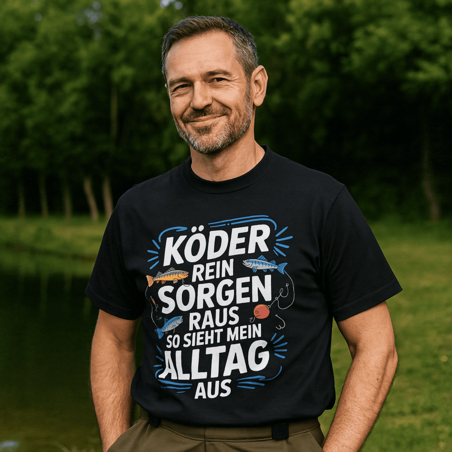 T-Shirt Köder rein Sorgen raus