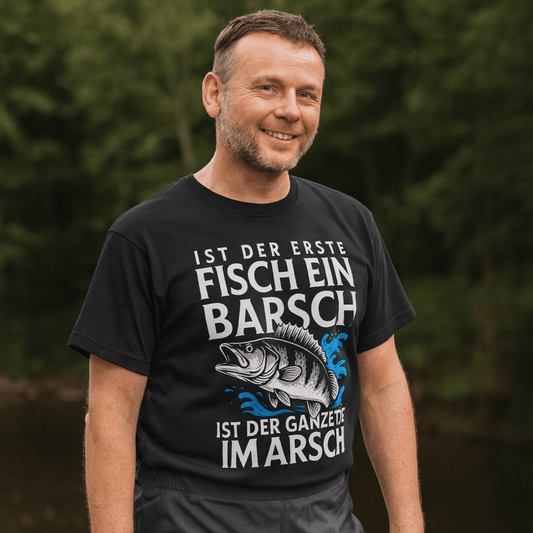 T-Shirt Ist der erste Fisch ein Barsch