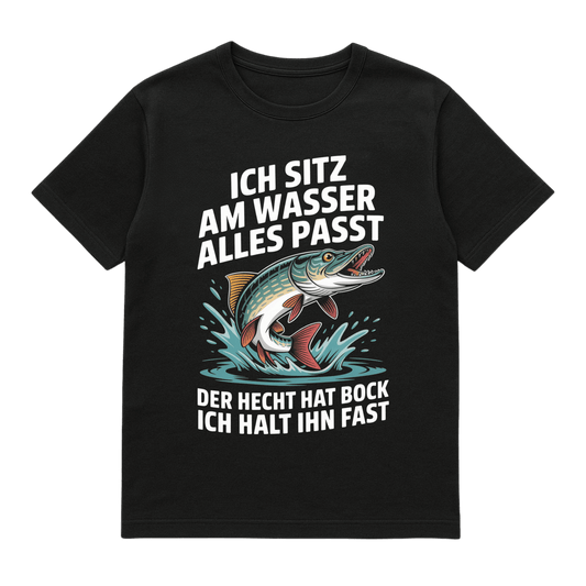 T-Shirt Ich sitz am Wasser Alles passt