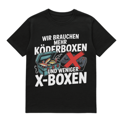 T-Shirt Mehr Köderboxen weniger X-Boxen